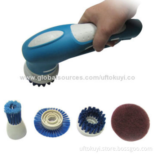 Electric leather shoe polisher body with buffing pad kit